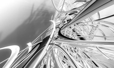 dijital teknoloji kavramı banner arka plan için hazır 3D render 