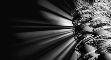 dijital teknoloji kavramı banner arka plan için hazır 3D render 