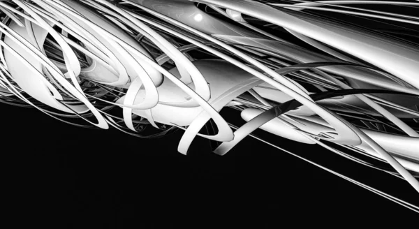 バナーの背景に対応したデジタル技術コンセプトの3Dレンダリング — ストック写真