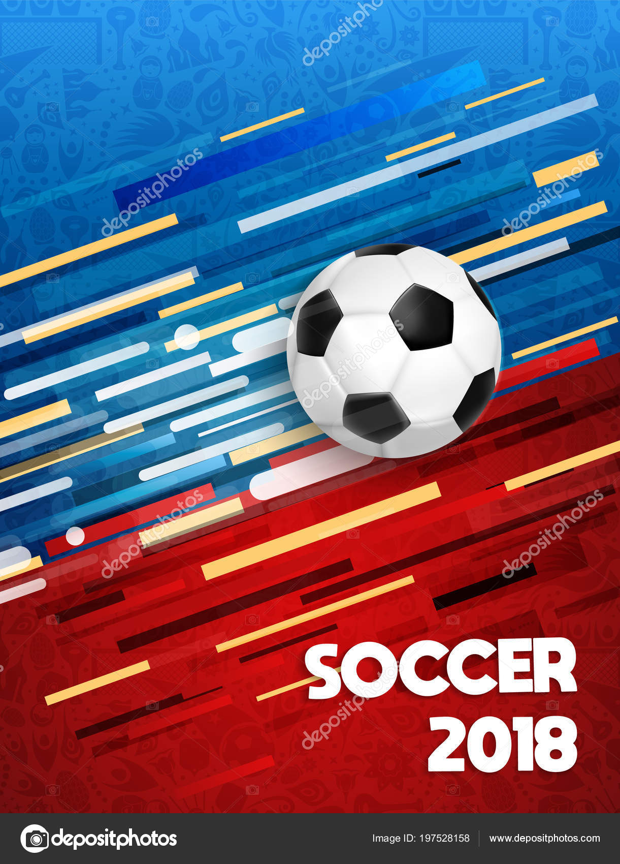 Cartaz Futebol Para 2018 Jogo Jogo Especial Ilustração Evento Esporte  imagem vetorial de cienpies© 197528158