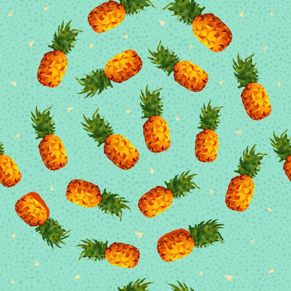 Patrón Inconsútil Verano Moderno Fondo Fruta Piña Colorida Estilo Polivinílico — Vector de stock