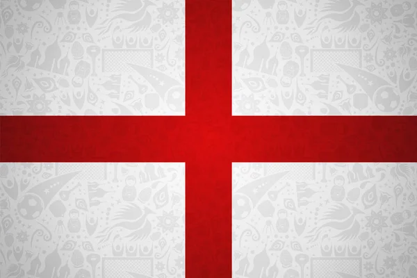 England Flagge Symbol Hintergrund Für Besondere Fußball Sportereignis Enthält Dekorationsikonen — Stockvektor