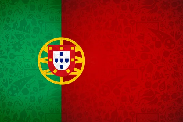 Fondo Del Símbolo Bandera Portugal Para Evento Deportivo Especial Fútbol — Vector de stock