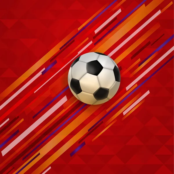 Fondo Fútbol Para Partido Fútbol Bola Pie Deportiva Realista Estilo — Vector de stock