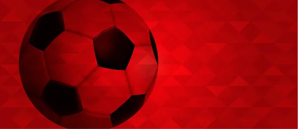 Ilustración Eventos Fútbol Diseño Banner Web Con Fondo Color Rojo — Vector de stock