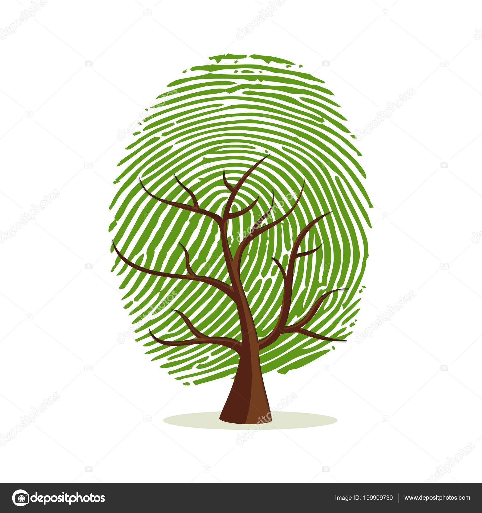 printable fingerprint tree