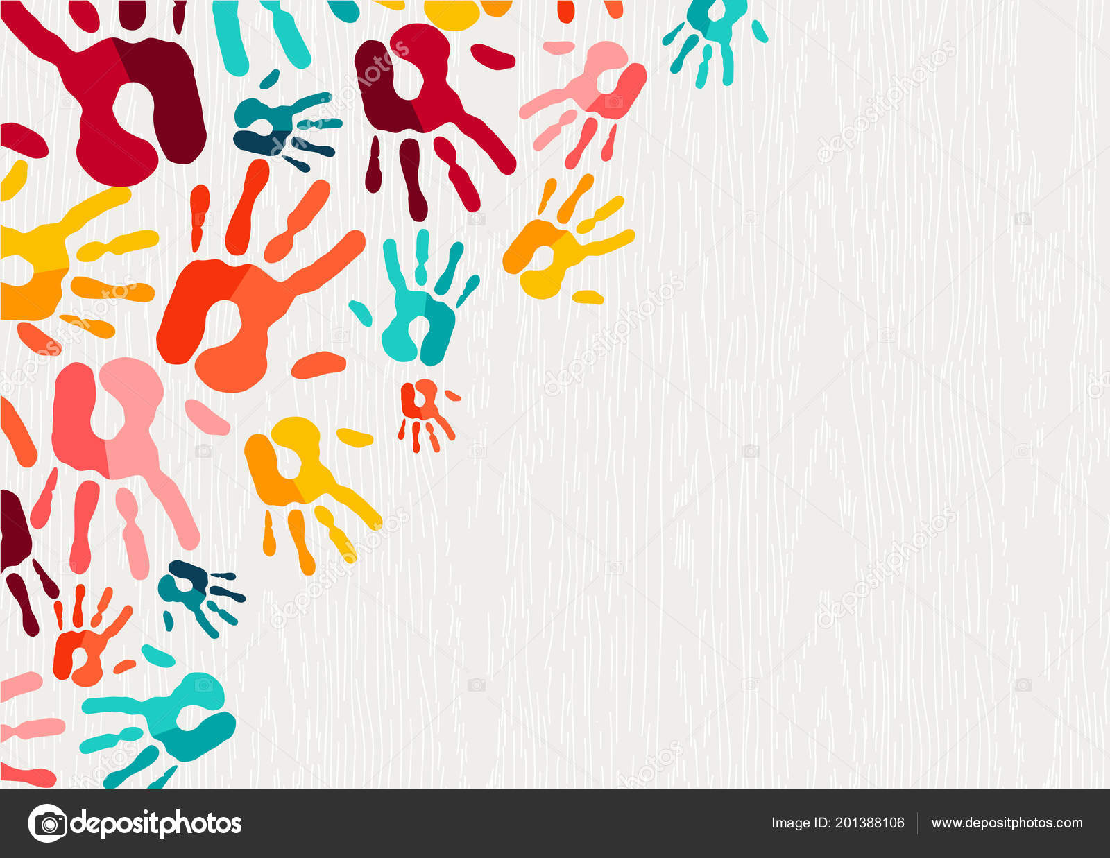 Image vectorielle Concept Fond D'empreinte Main Couleur Illustration D'empreinte  Main Humaine Pour par ©cienpies - 201388106, image size:1600x1237
