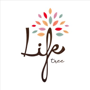Vintage doku ve sonbahar renk hayat ağacı metin teklifle bırakır. Konsept illüstrasyon çevre bakım veya doğa yardım projesi için. Eps10 vektör.