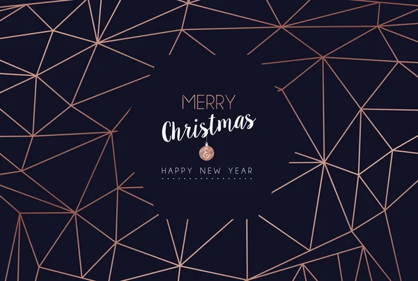 Feliz Natal Feliz Ano Novo Cartão Felicitações Com Luxo Xmas — Vetor de Stock