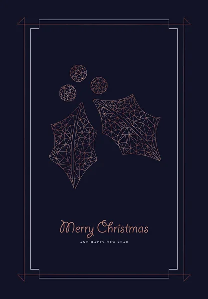 Χαρούμενα Χριστούγεννα Και Ευτυχισμένο Νέο Έτος Ευχετήρια Κάρτα Πολυτελή Χριστούγεννα — Διανυσματικό Αρχείο