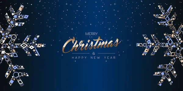 Feliz Navidad Feliz Año Nuevo Diseño Banner Web Elegante Decoración — Archivo Imágenes Vectoriales