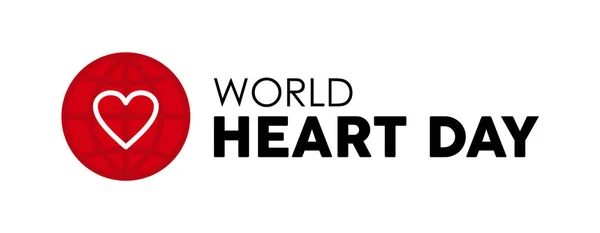 Dünya Kalp Günü Tipografi Sevgi Sağlık Için Teklif Afiş Metin — Stok Vektör