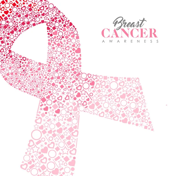 Breast Cancer Awareness Month Illustratie Voor Overlevende Vrouwen Gezondheid Ondersteunen — Stockvector