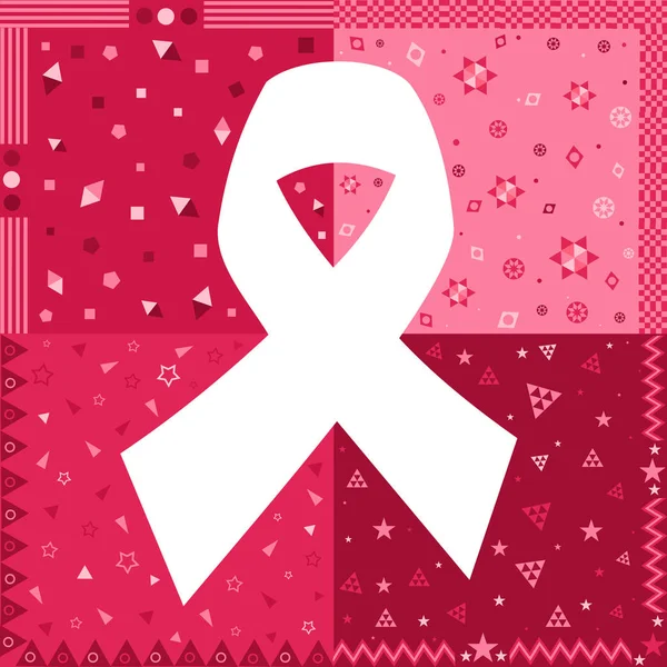 Breast Cancer Awareness Month Illustration Love Health Support Pink Ribbon — Stock Vector