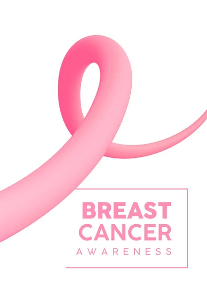 Breast Cancer Awareness Månad Bakgrund För Kärlek Och Stöd Rosa — Stock vektor