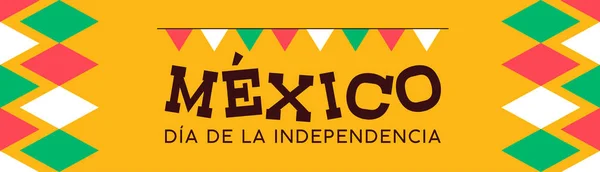 Mexico Blij Onafhankelijkheidsdag Afbeelding Achtergrond Mexicaanse Multicolor Nationale Evenement Viering — Stockvector