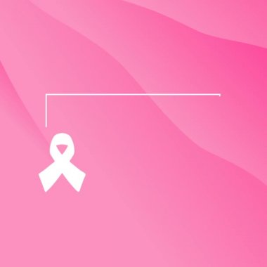 Meme kanseri bilinçlendirme ay 4k illüstrasyon pembe dalga arka plan ve Şerit metin desteği için. 2D kare animasyon sunum veya kampanya şablonu biçimlendirmek.