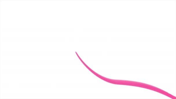 Breast Cancer Awareness Month Animation Pink Ribbon Drawing Health Support — Stock Video