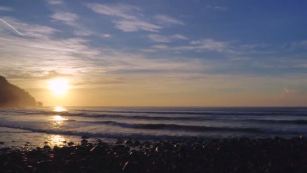 Tropisk Strand Sunrise Sommarsemester — Stockvideo