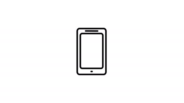 Mobile Phone Rotation Icon Animation Social Networks Black Background Loop  — Stock Video © tsirikmen #235306654