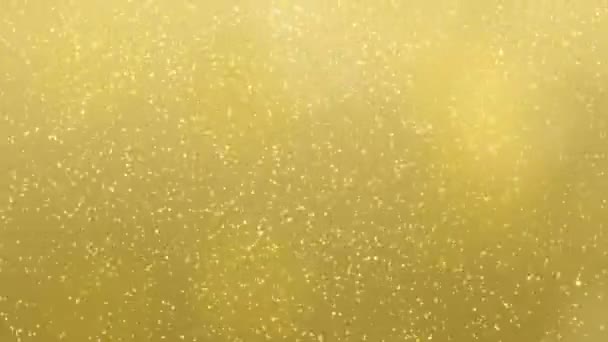 Gold Weihnachten Licht Hintergrund Glitzereffekt Vorlage Elegante Glitzernde Textur Aus — Stockvideo