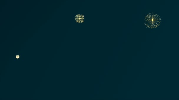 松の幾何学的な形のクリスマス ツリー背景の青い新年アニメーション お祝いイベントのエレガントなビデオカード モーション グラフィックス 休日の映像の挨拶 — ストック動画
