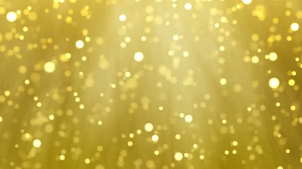 Gold Christmas Light Loop Background Glitter Effect Template Elegant Golden — Stock Video