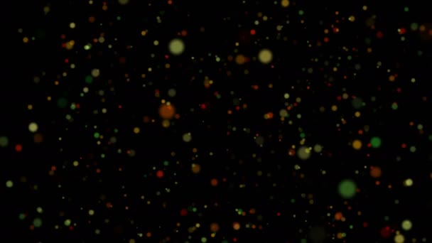 Nouvel an flou bokeh lumières fond de mouvement. Particules relaxantes déconcentrées de fête sur la scène de nuit pour l'événement, la carte vidéo de Noël ou l'économiseur d'écran. Copier l'espace vidéo intro animation 4k .