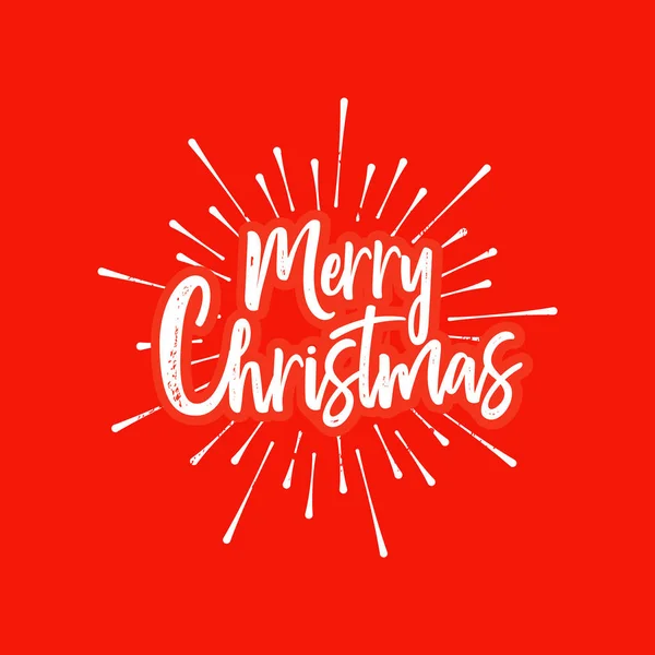 Merry Christmas Powitanie Karta Lub Strony Zaproszenie Ilustracja Tekst Typografia — Wektor stockowy