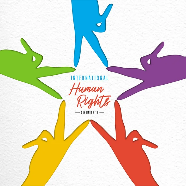 Ilustración Del Día Internacional Los Derechos Humanos Por Igualdad Paz — Archivo Imágenes Vectoriales