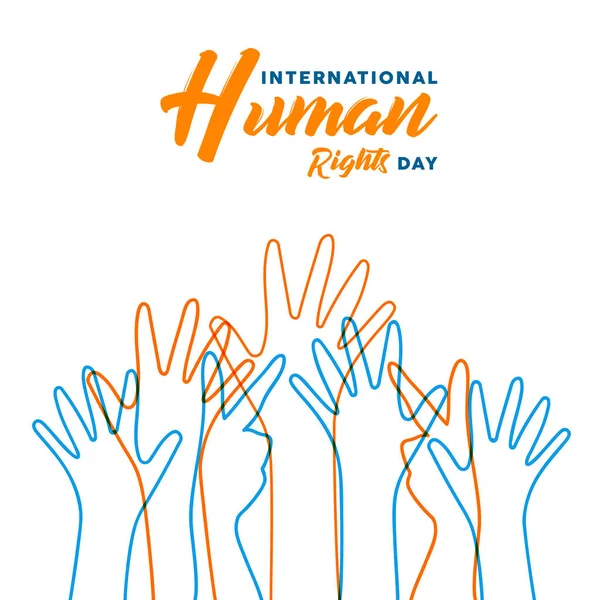 Міжнародного Правозахисного Обізнаності День Ілюстрації Глобального Рівності Миру Колоритні Люди — стоковий вектор