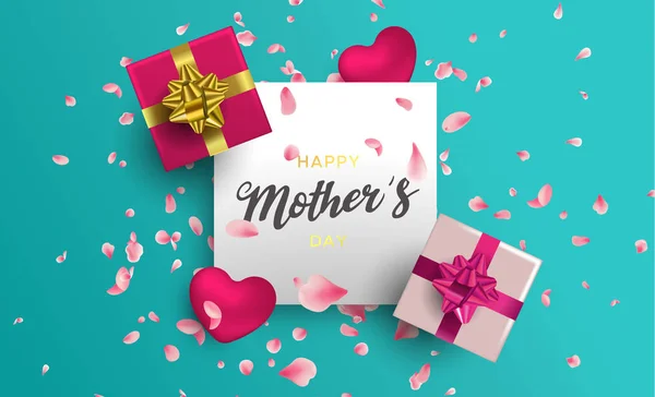 Feliz Dia das Mães cartão floral para o presente de férias da mãe — Vetor de Stock