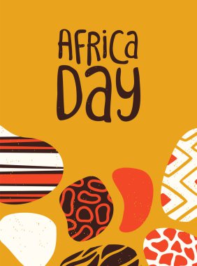 Afrika Günü kabile afrika sanatı tebrik kartı