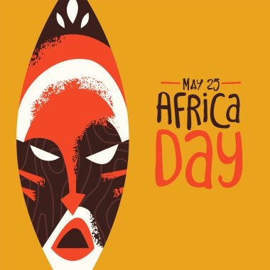 Kabile afrika maske sanat Afrika Günü kartı