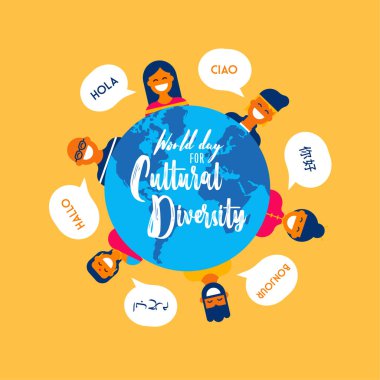 Farklı insanların Kültür Çeşitliliği Günü kartı 