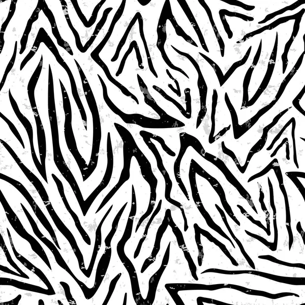 Zebra print dier naadloze patroon kunst — Stockvector