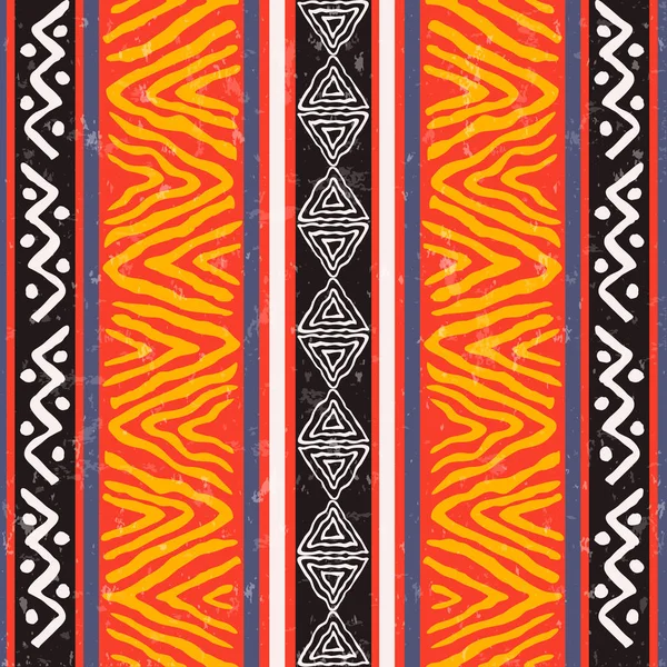 Patrón de fondo de arte africano étnico salvaje — Vector de stock