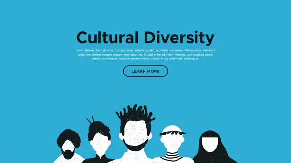 Diverse culture landing page template concept — Stock Vector