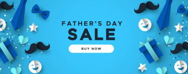 Babalar Günü özel indirim için web afişi