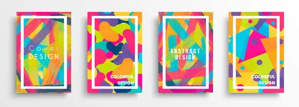 Abstracte kleur achtergrond set voor creatief ontwerp — Stockvector