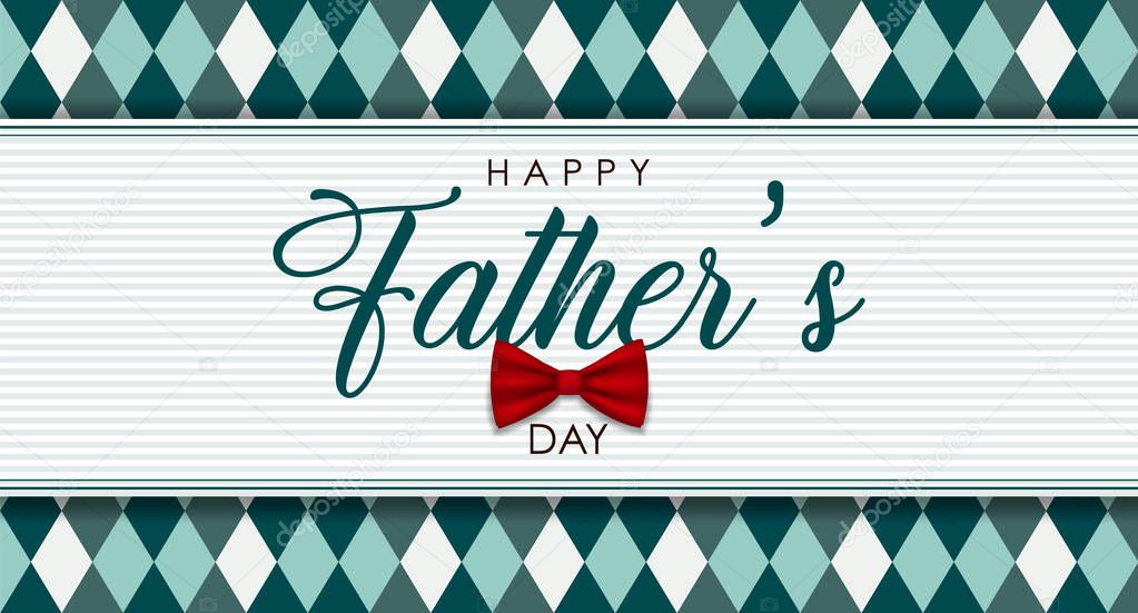 Fathers Day banner of vintage text label