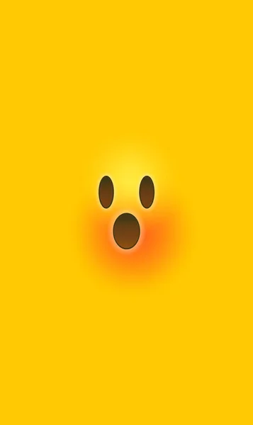 Überrascht omg gelb 3D-Emoticon Gesicht Hintergrund — Stockvektor