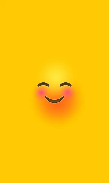 Drôle rire jaune 3d smiley visage téléphone fond — Image vectorielle