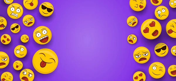 Diversão smiley face ícones copiar espaço fundo —  Vetores de Stock