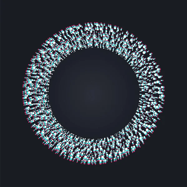 Abstrakcyjne Koło Ramki Ilustracji Nowoczesnym Holograficznym Stylu Sztuki Dla Prezentacji — Wektor stockowy