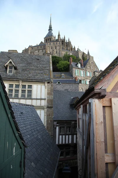 Amazing Views Mont Michael France Dusk — Stock Photo, Image