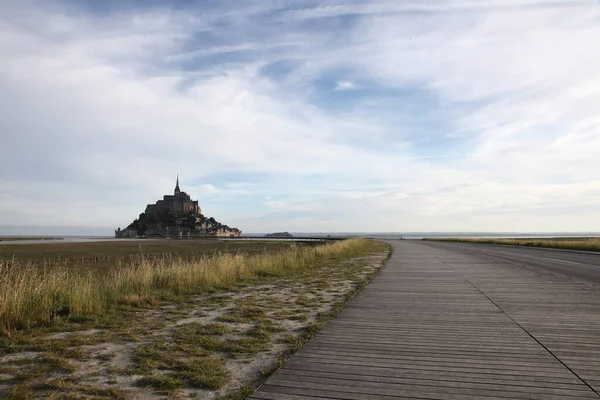 Úžasný Výhled Mont Michael Francii Soumraku — Stock fotografie