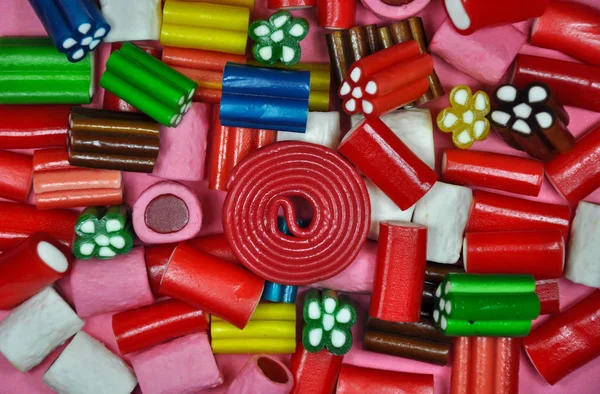 Colorful Pieces Licorice Candy — Stock Photo, Image