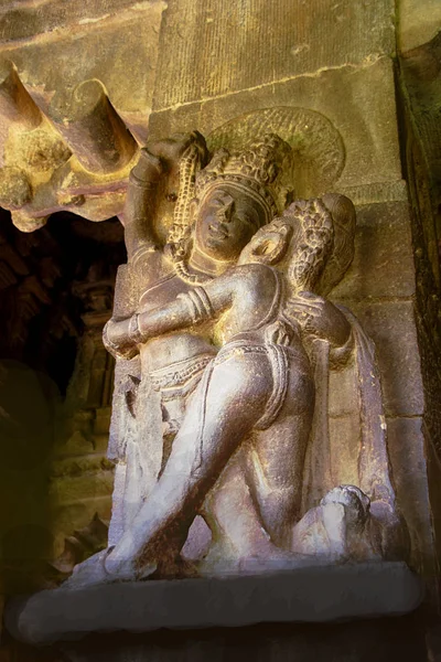 Aihole Bagalkot Bölge Karnataka Hindistan Asya Nın Taş Ayağı Üzerinde — Stok fotoğraf