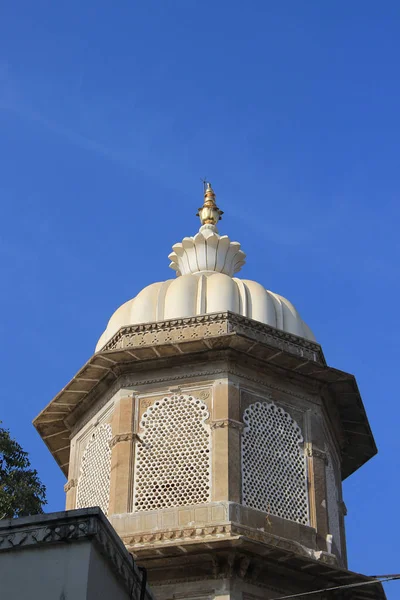 Zbliżenie Rogu Galerii City Palace Udaipur Rajasthan Indie Azja — Zdjęcie stockowe